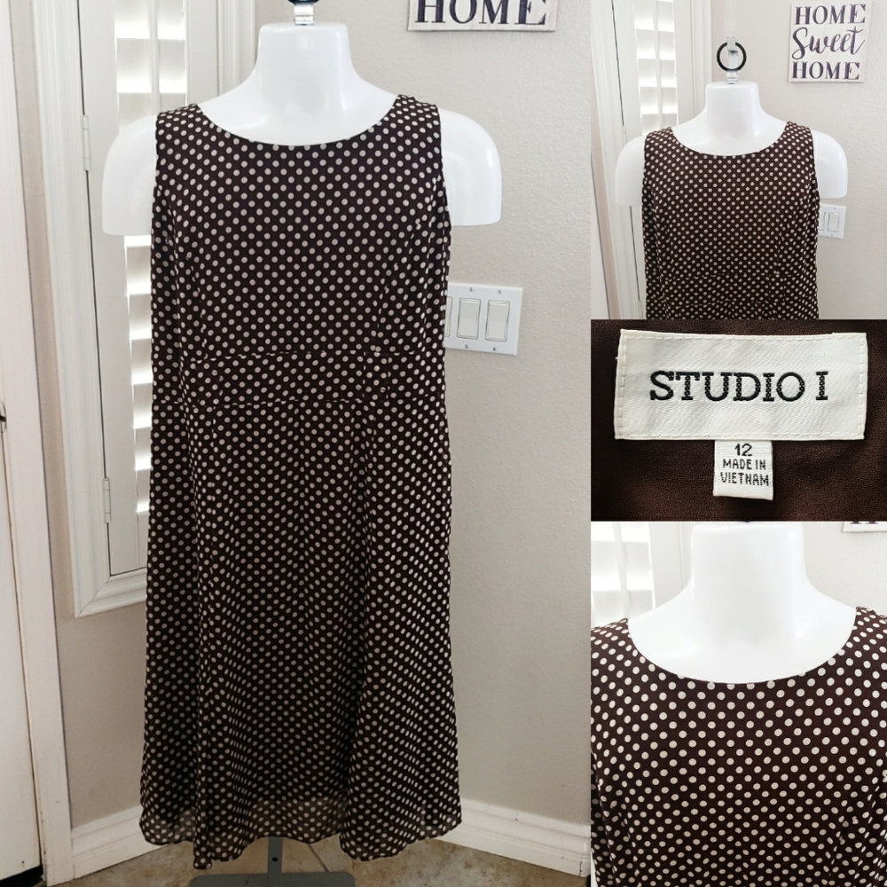 Vintage Studio I Pin up Dress Polka Dots Midi Knee